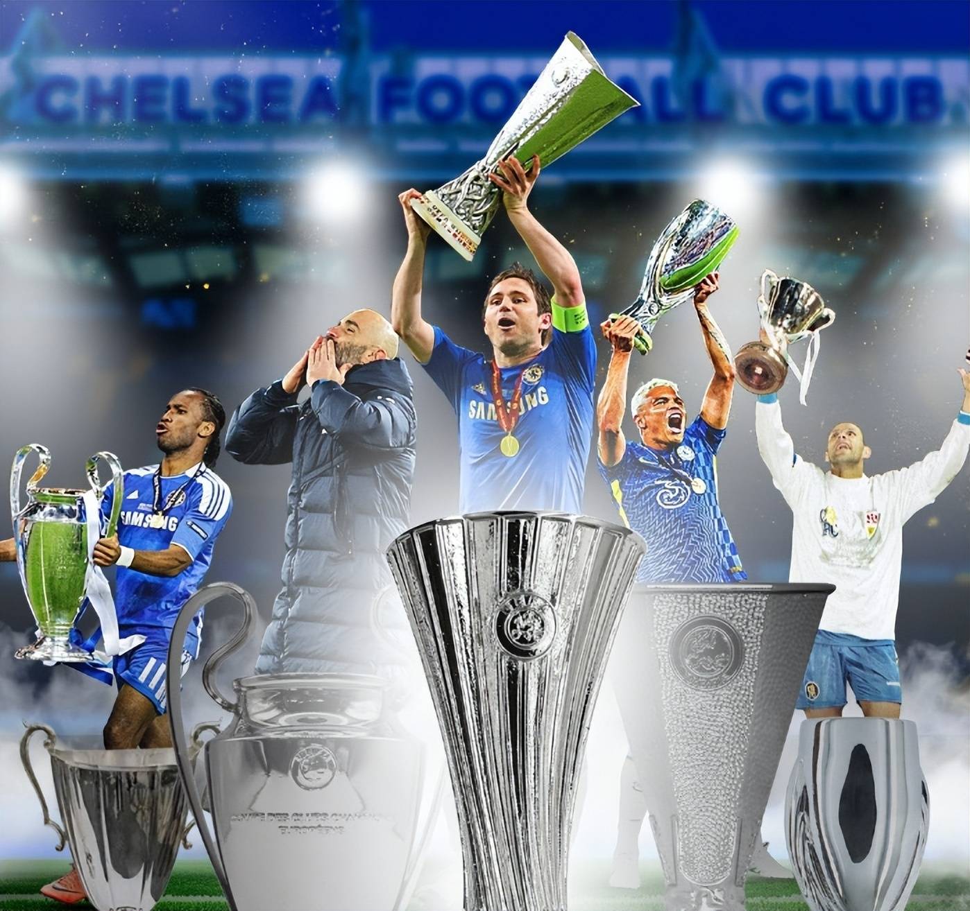5大赛事9次捧杯！切尔西创历史第1：欧战大满贯，万人狂欢